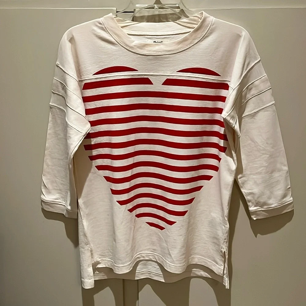 Madewell xs heart tshirt - Picture 1 of 5